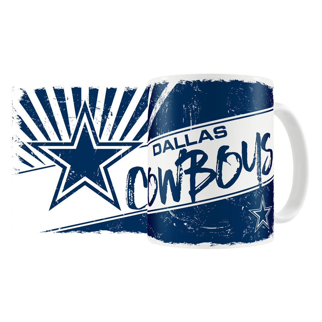 Dallas Cowboys Mug & Coaster Set - 2 Pack 15oz Mugs | 8 Pack Coasters - Sports Decor