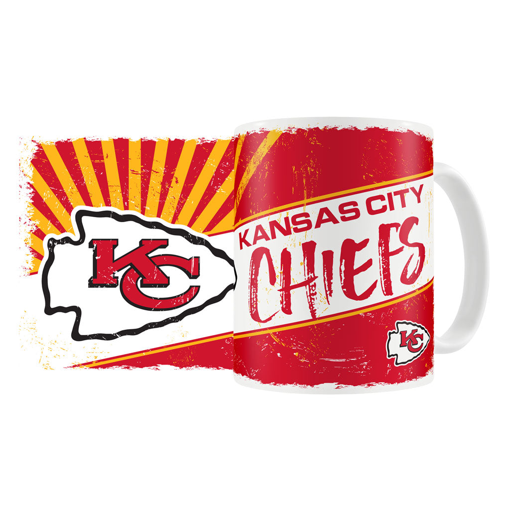 Kansas City Chiefs Mug & Coaster Set - 2 Pack 15oz Mugs | 8 Pack Coasters - Sports Decor