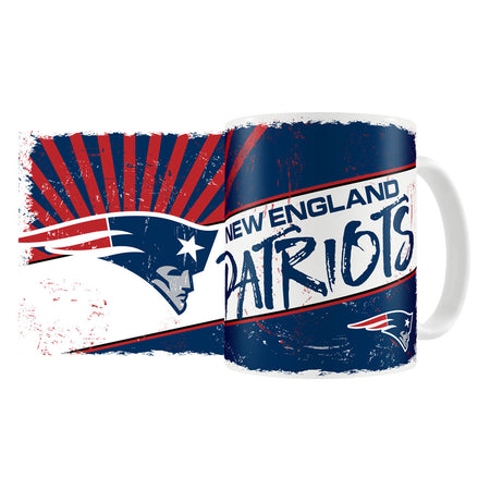 New England Patriots Mug & Coaster Set - 2 Pack 15oz Mugs | 8 Pack Coasters - Sports Decor