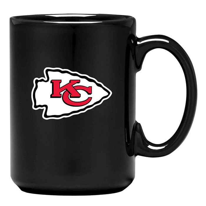 Kansas City Chiefs 15oz Black Ceramic Mug