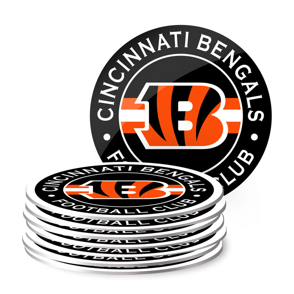 Cincinnati Bengals Coasters - Eight Pack Set