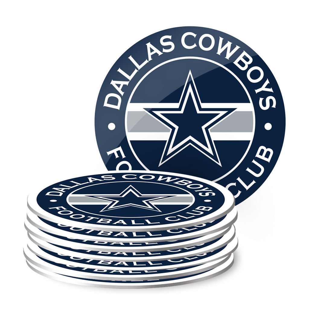 Dallas Cowboys Mug & Coaster Set - 2 Pack 15oz Mugs | 8 Pack Coasters - Sports Decor
