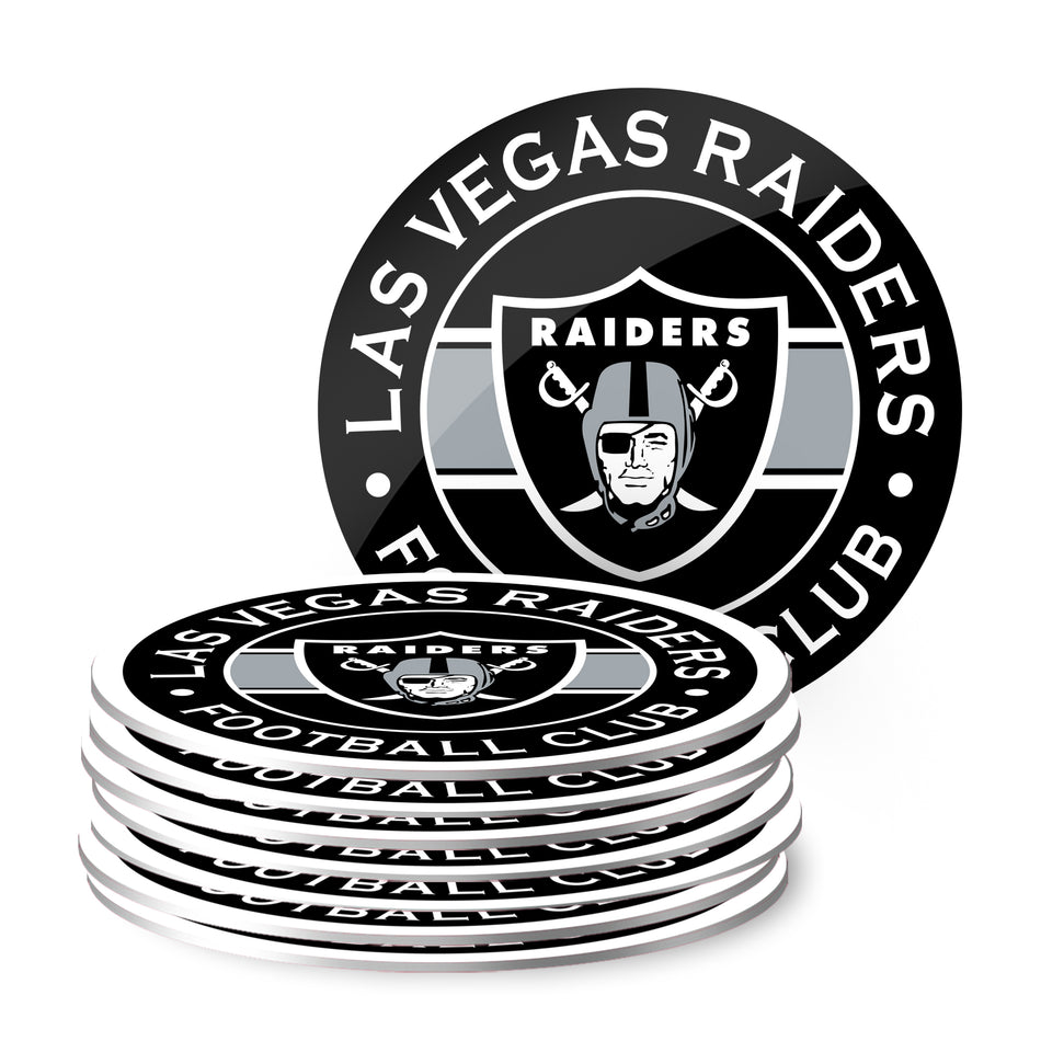 Las Vegas Raiders Coasters - Eight Pack Set