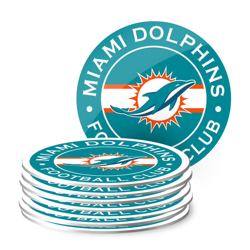 Miami Dolphins Coasters - Eight Pack Set