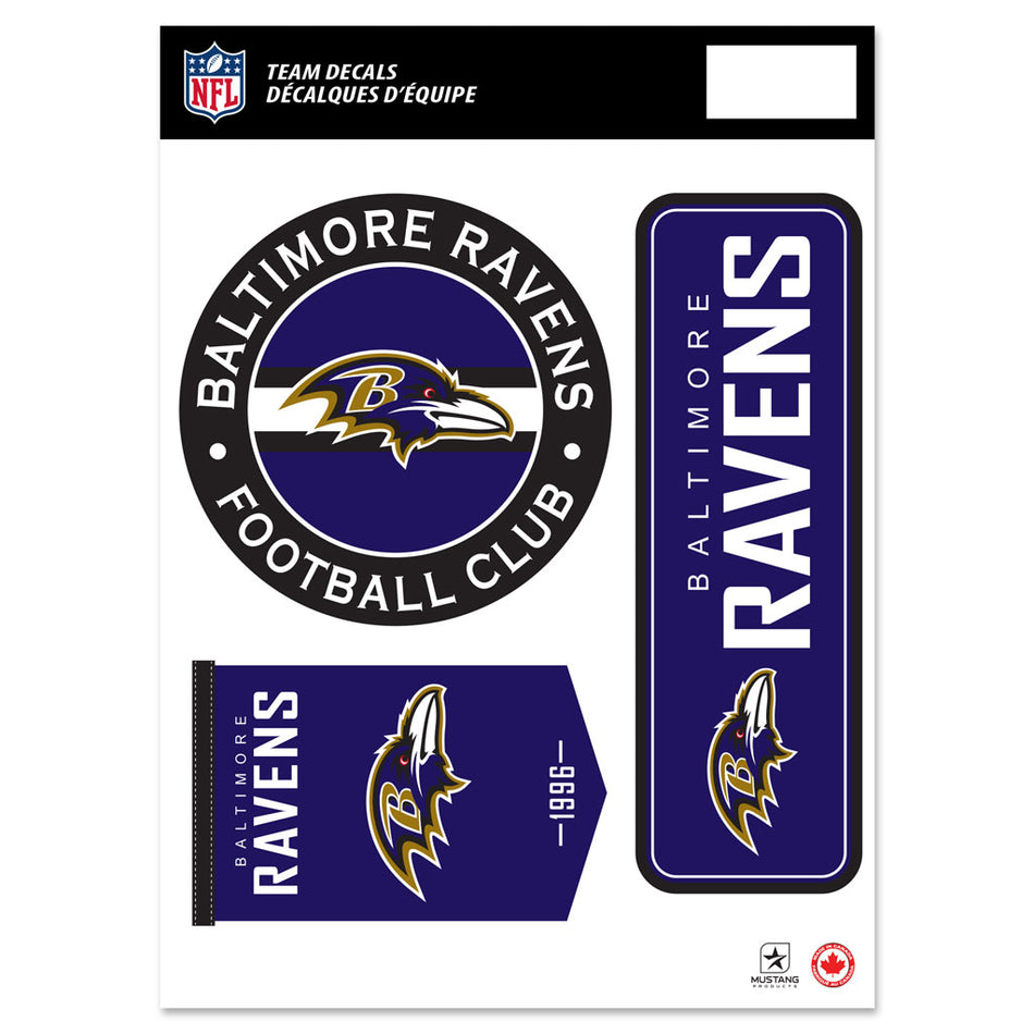 Baltimore Ravens Fan Decal Set - 8" x 11"