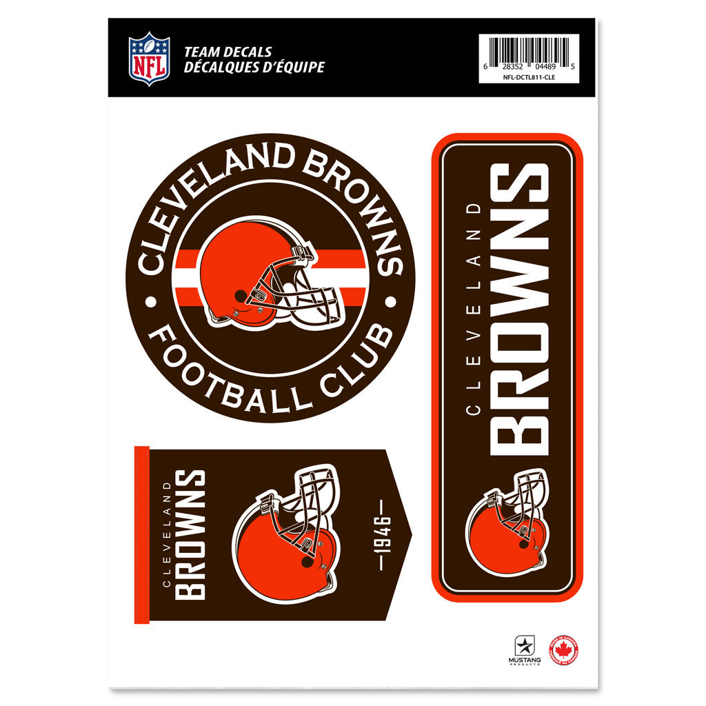 Cleveland Browns Fan Decal Set - 8" x 11" - Sports Decor
