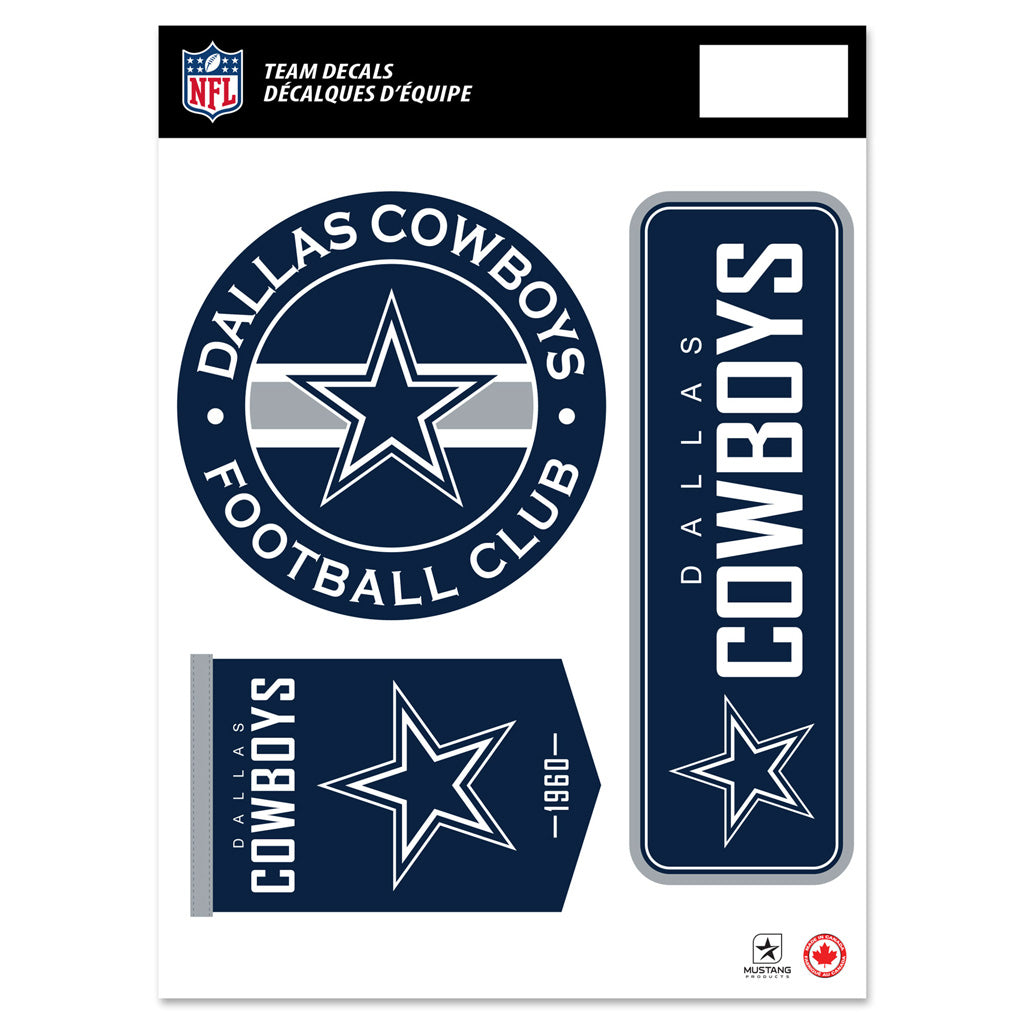 Dallas Cowboys 8" x 11" Fan Decal Set - Sports Decor