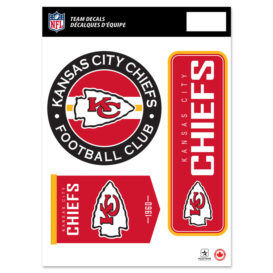 Kansas City Chiefs 8" x 11" Fan Decal Set - Sports Decor
