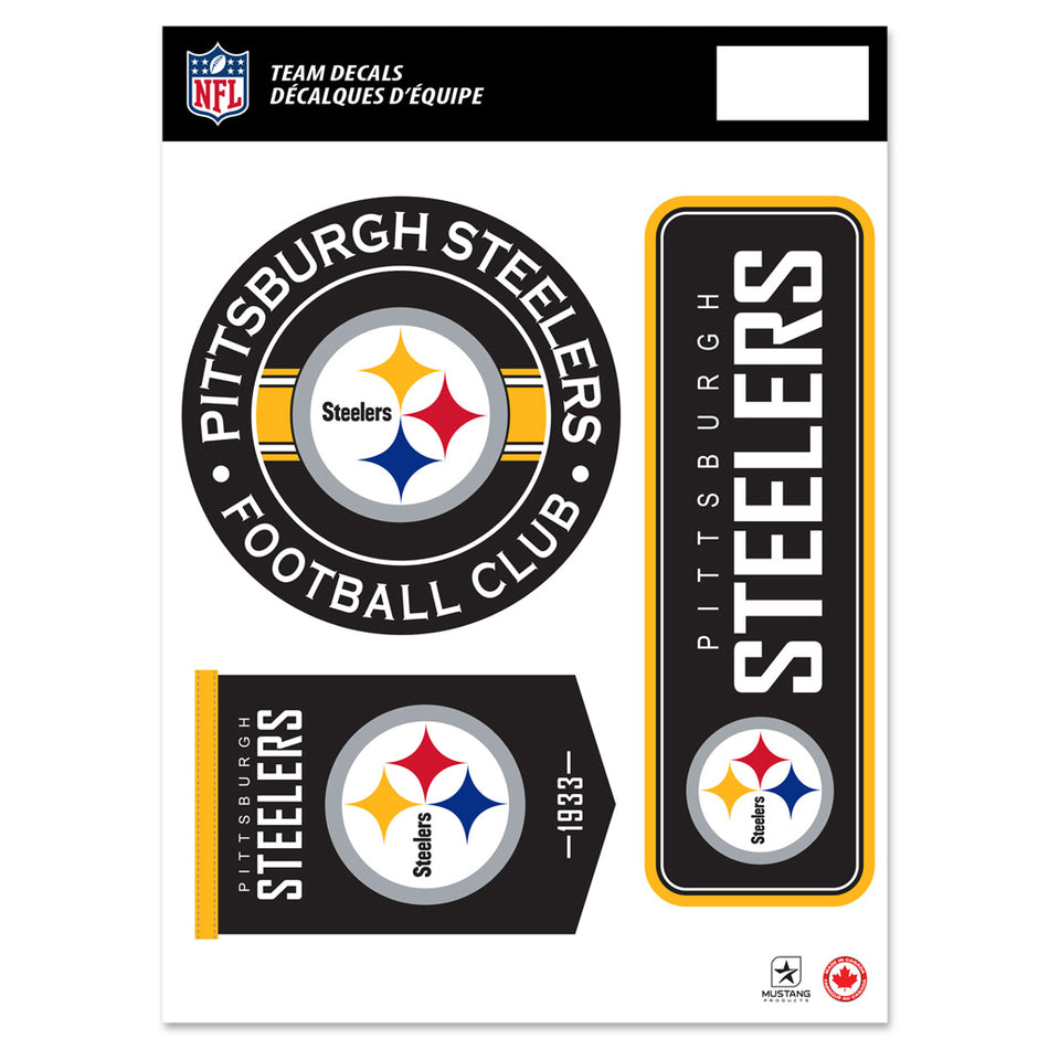 Pittsburgh Steelers Fan Decal Set - 8" x 11"
