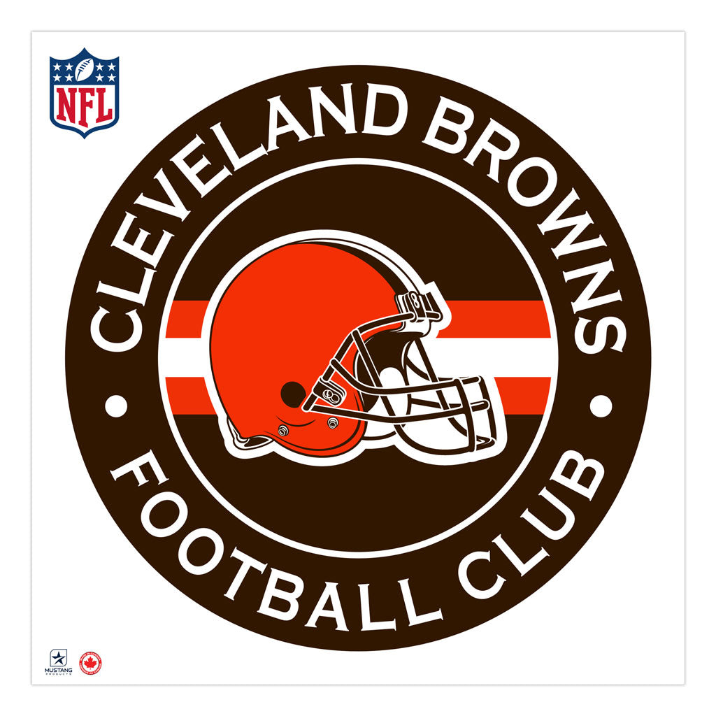 Cleveland Browns 36x36 Team Stripe Logo Repositional Wall Decal - Sports Decor