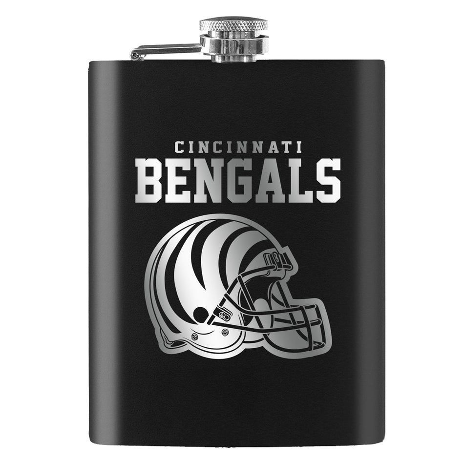Cincinnati Bengals Flask - 8 oz Laser Etched