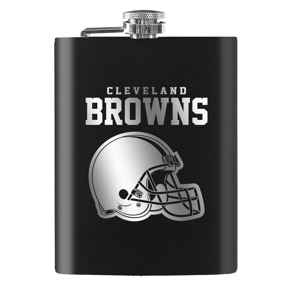 Cleveland Browns Laser Etched 8oz Flask - Sports Decor