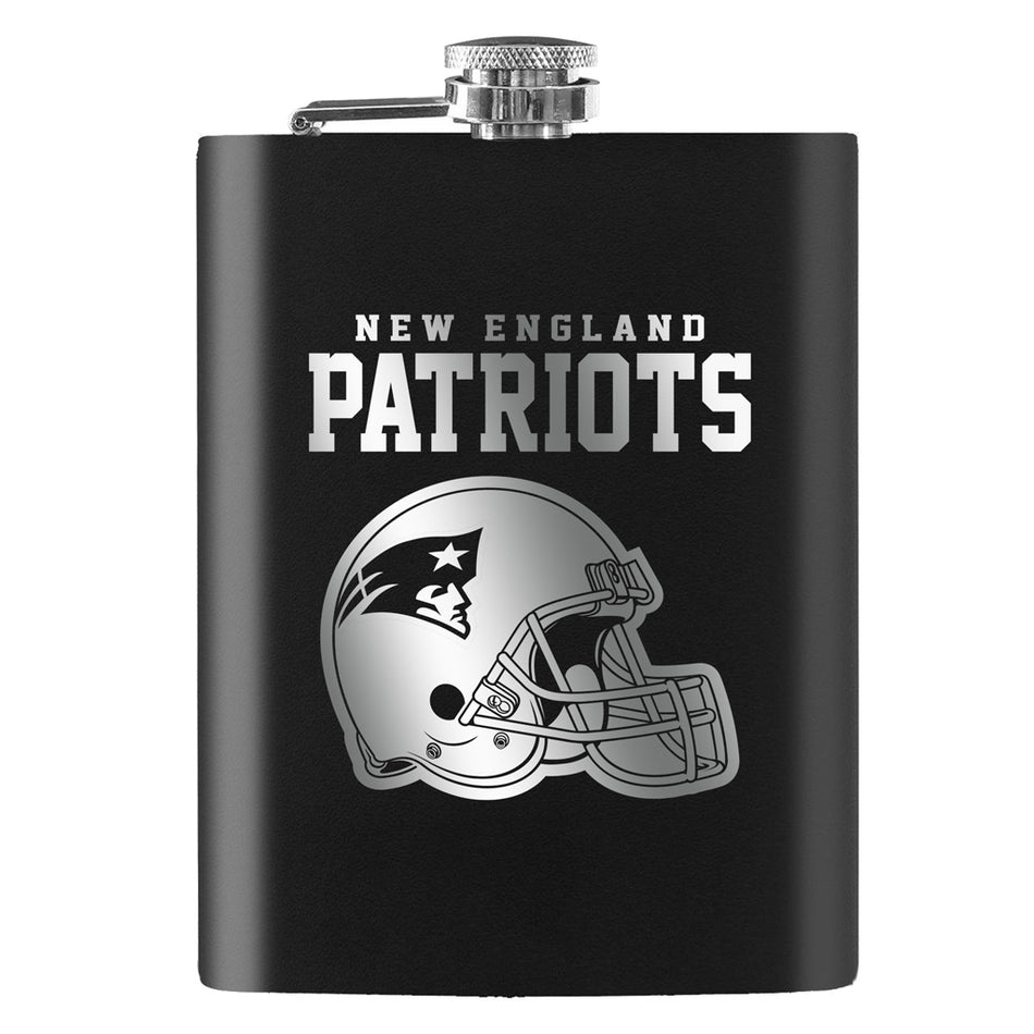 New England Patriots Laser Etched 8oz Flask - Sports Decor