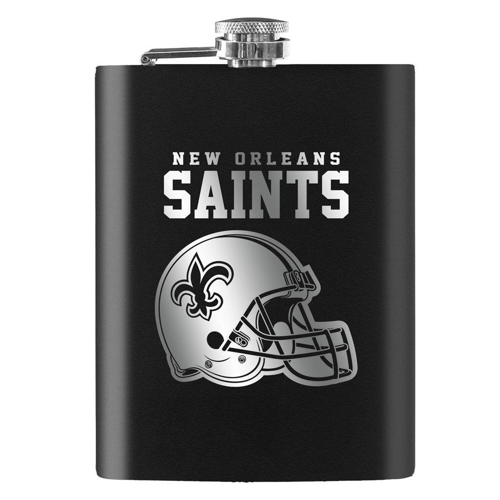 New Orleans Saints Laser Etched 8oz Flask - Sports Decor