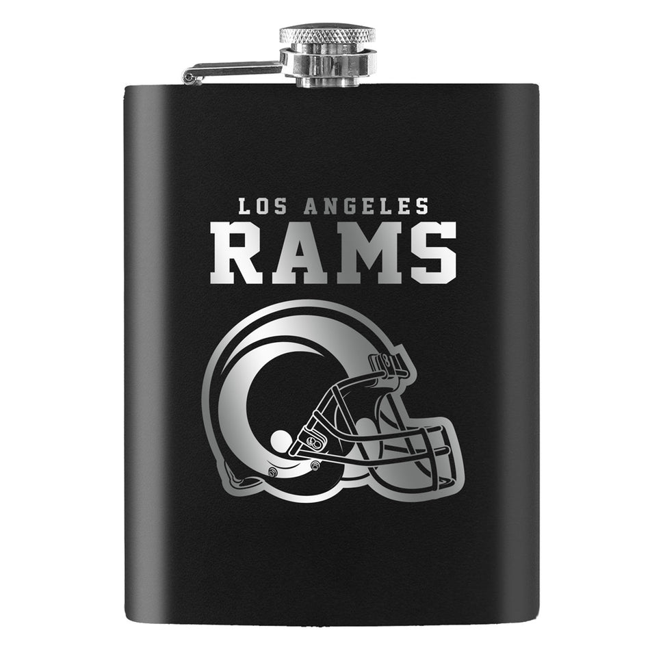 LA Rams Laser Etched 8oz Flask - Sports Decor