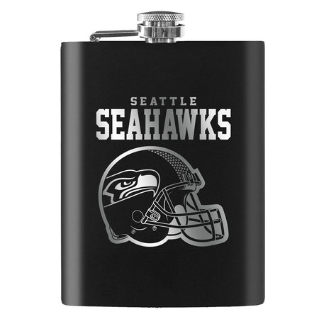 Seattle Seahawks Laser Etched 8oz Flask - Sports Decor