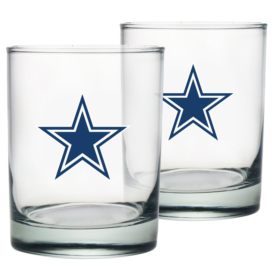 Dallas Cowboys Rocks Glass Set - Sports Decor
