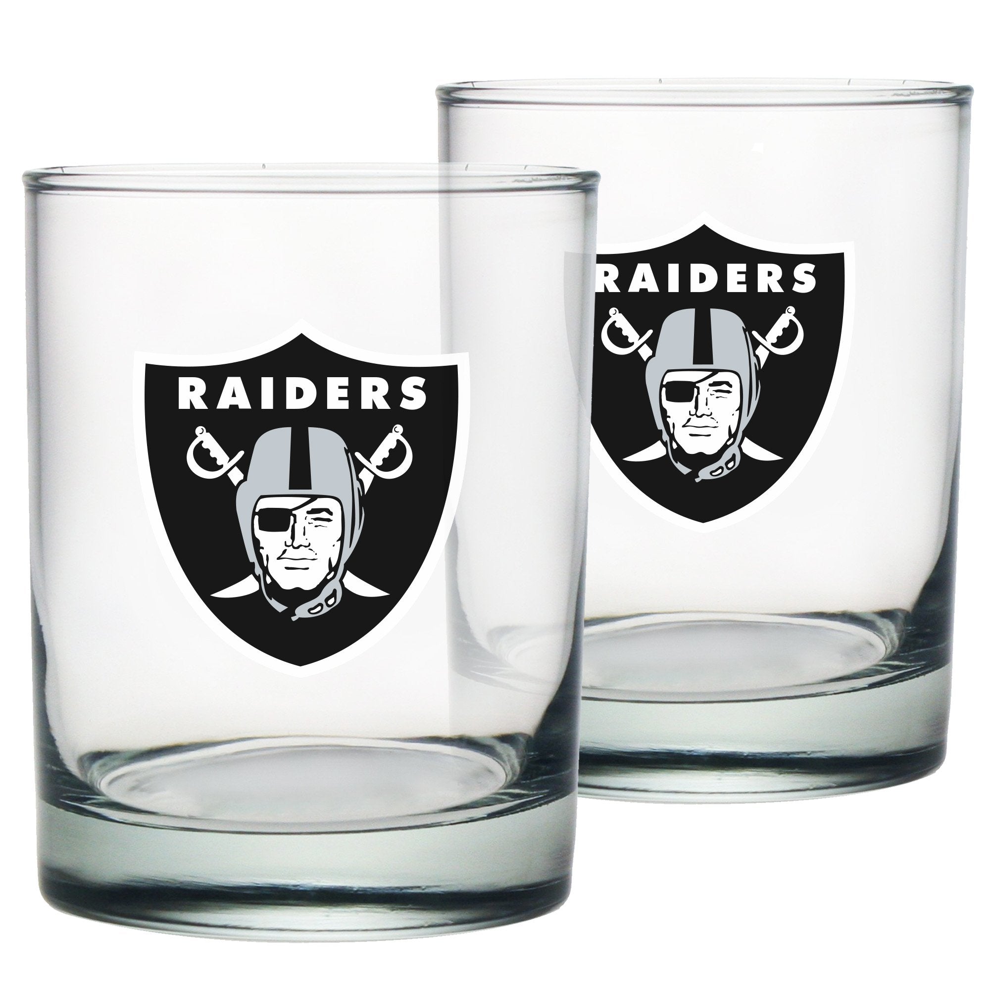 Las Vegas Raiders Rocks Glass Set - Sports Decor