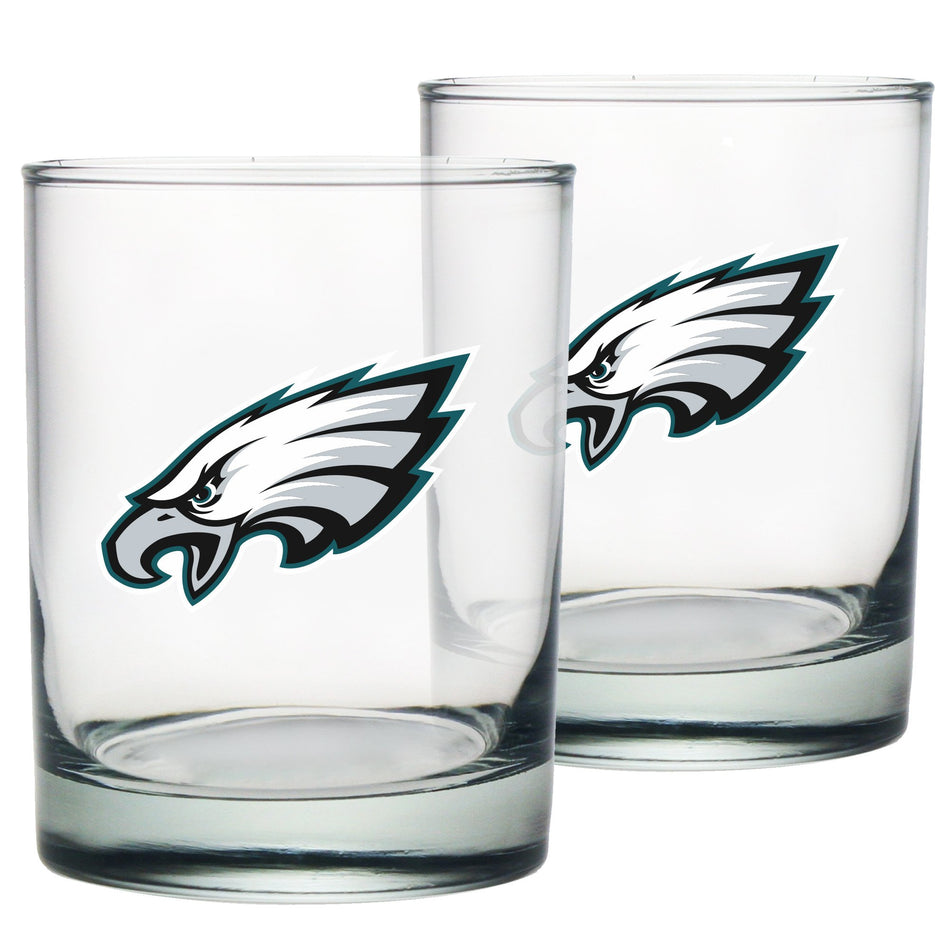 Philadelphia Eagles Rocks Glass Set - Sports Decor