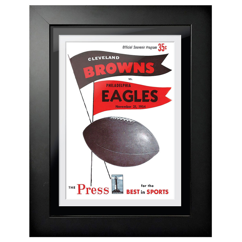 Cleveland Browns vs Philadelphia Eagles 1954 Program Cover