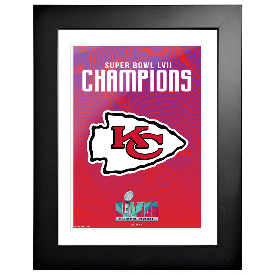 Kansas City Chiefs Wall Art - 2023 Super Bowl Champions Frame - 12" x 16"