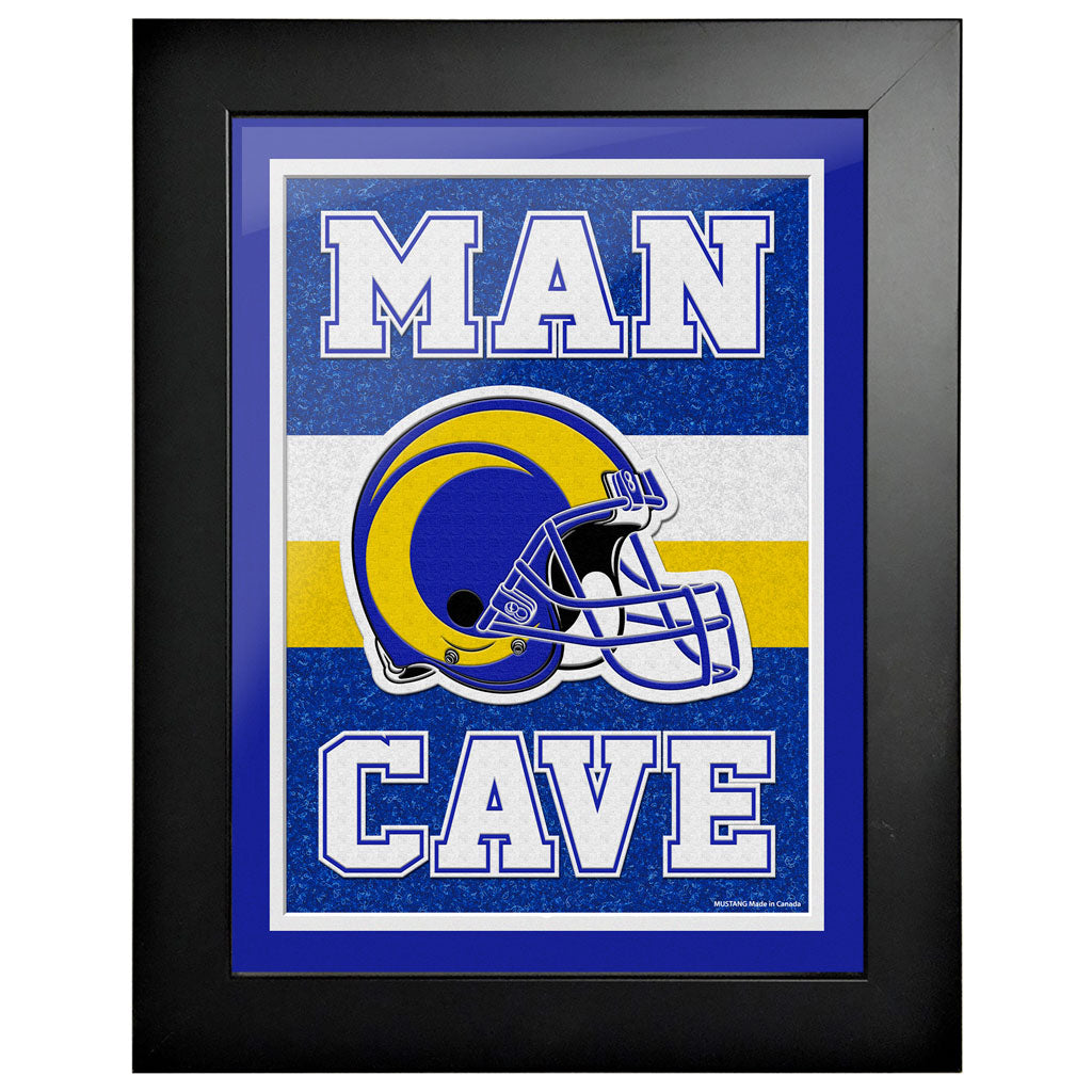 LA Rams 12x16 Man Cave Framed Artwork – Sports Decor