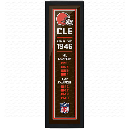 Cleveland Browns 6x22 Team Empire Framed Artwork - Sports Decor