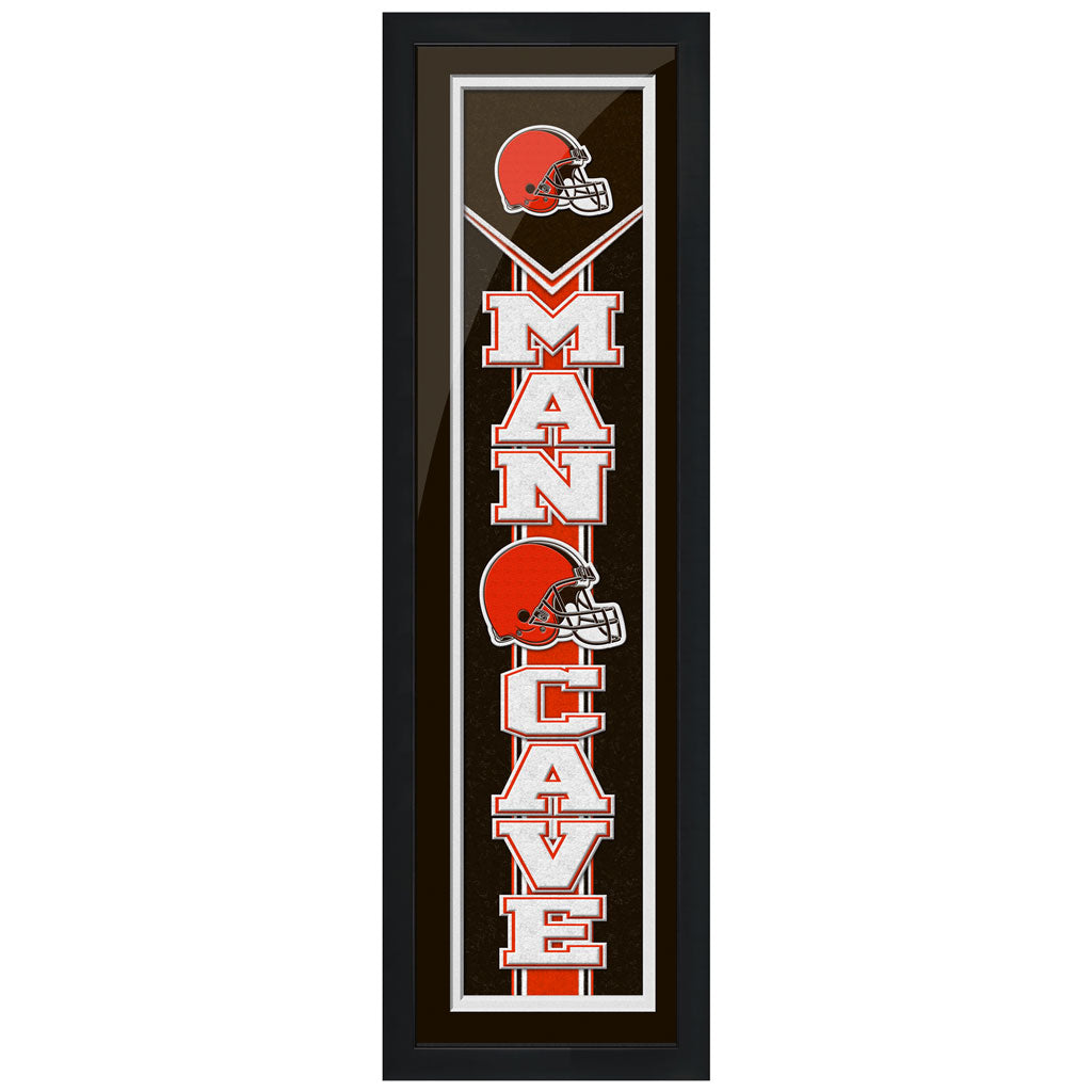 Cleveland Browns 6x22 Team Man Cave Framed Artwork - Sports Decor