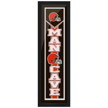 Cleveland Browns 6x22 Team Man Cave Framed Artwork - Sports Decor