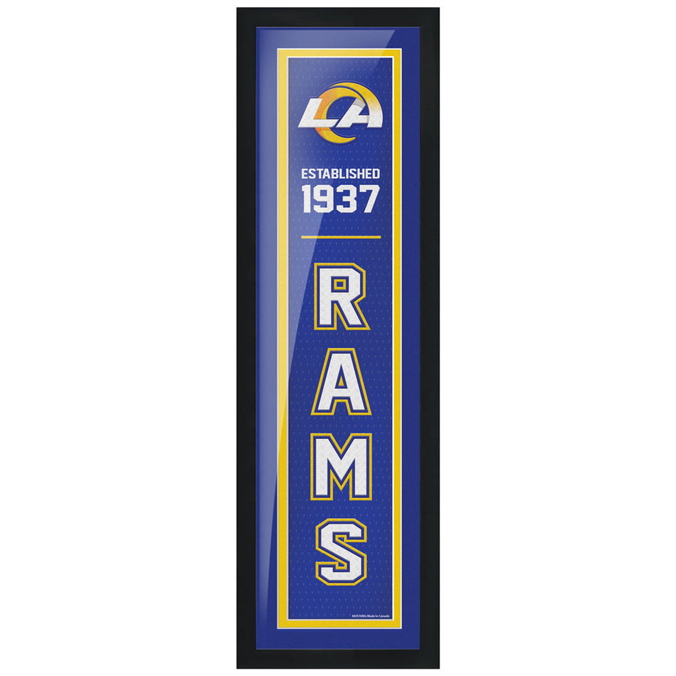 LA Rams 6" x 22" Established Framed Sign