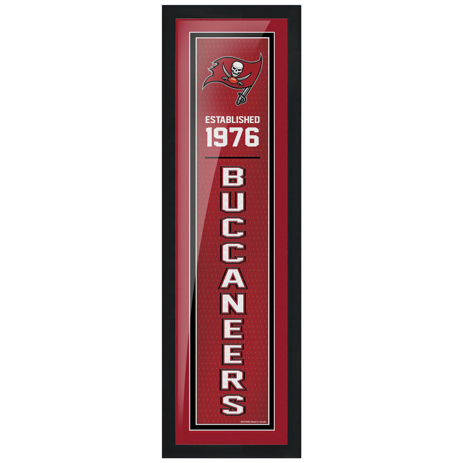 Tampa Bay Buccaneers 6" x 22" Established Framed Sign