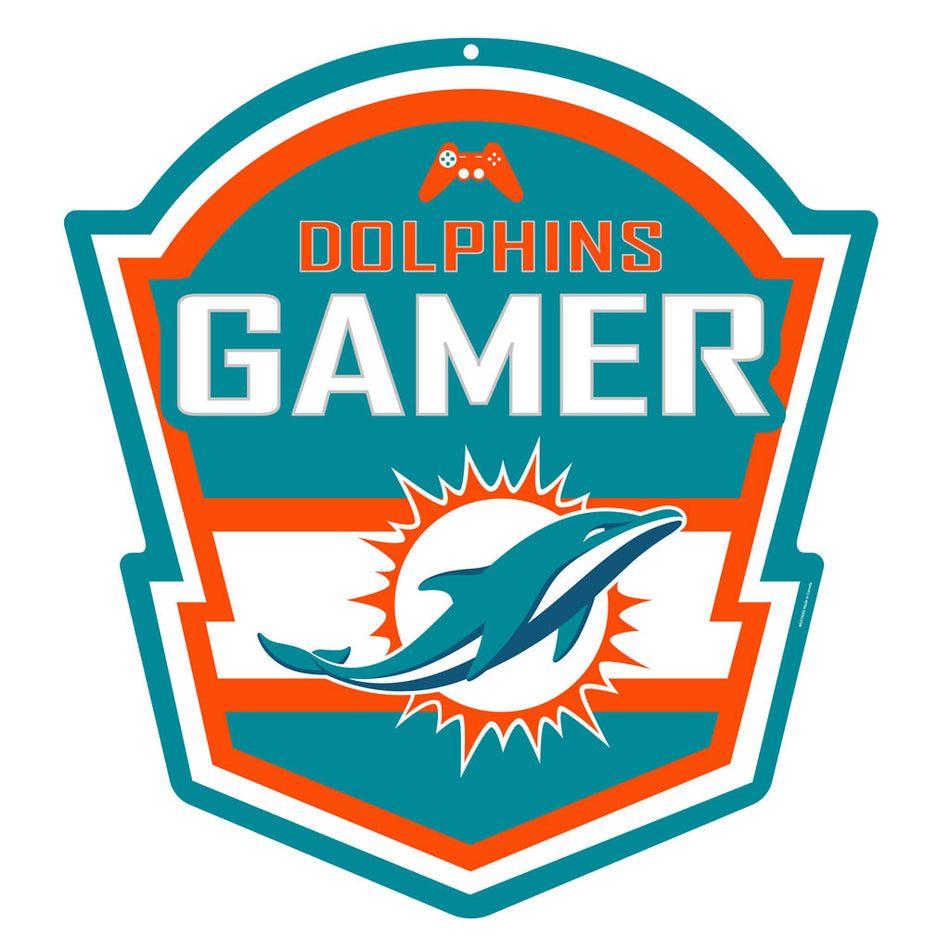 Miami Dolphins 22" Gaming Sign - PVC