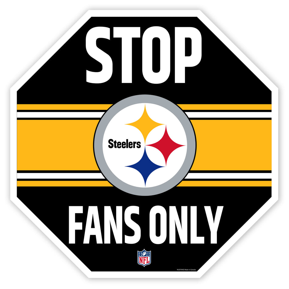 Pittsburgh Steelers 23" Stop Fans Only Sign