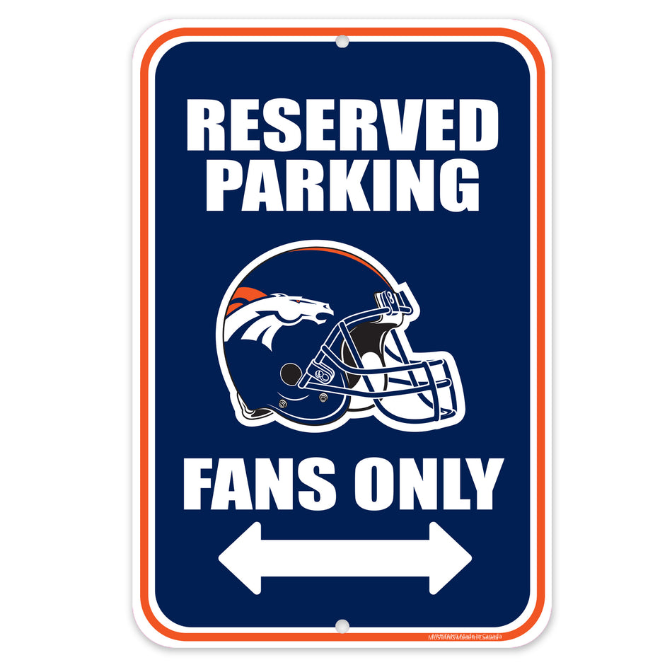 Denver Broncos 10x15 Parking Sign