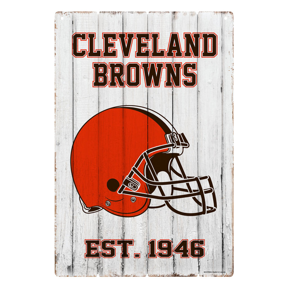 Cleveland Browns 24x16 Established Faux  Wood Sign