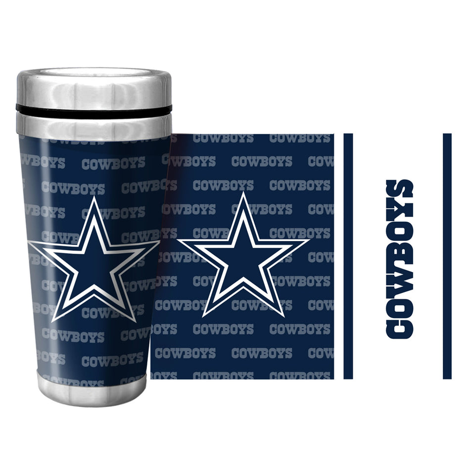 Dallas Cowboys 16oz Full Wrap Wallpaper Travel Mug