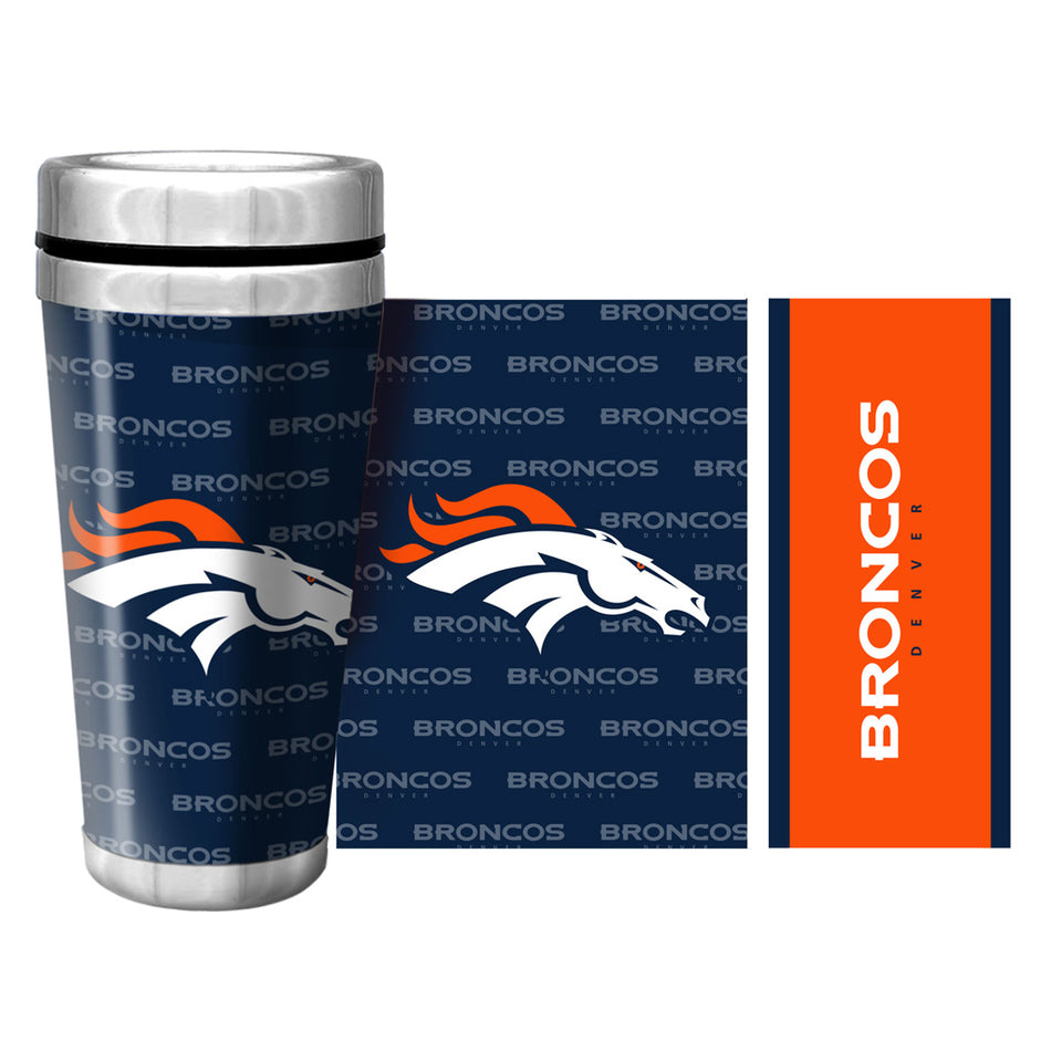 Denver Broncos Full Wrap Travel Mug