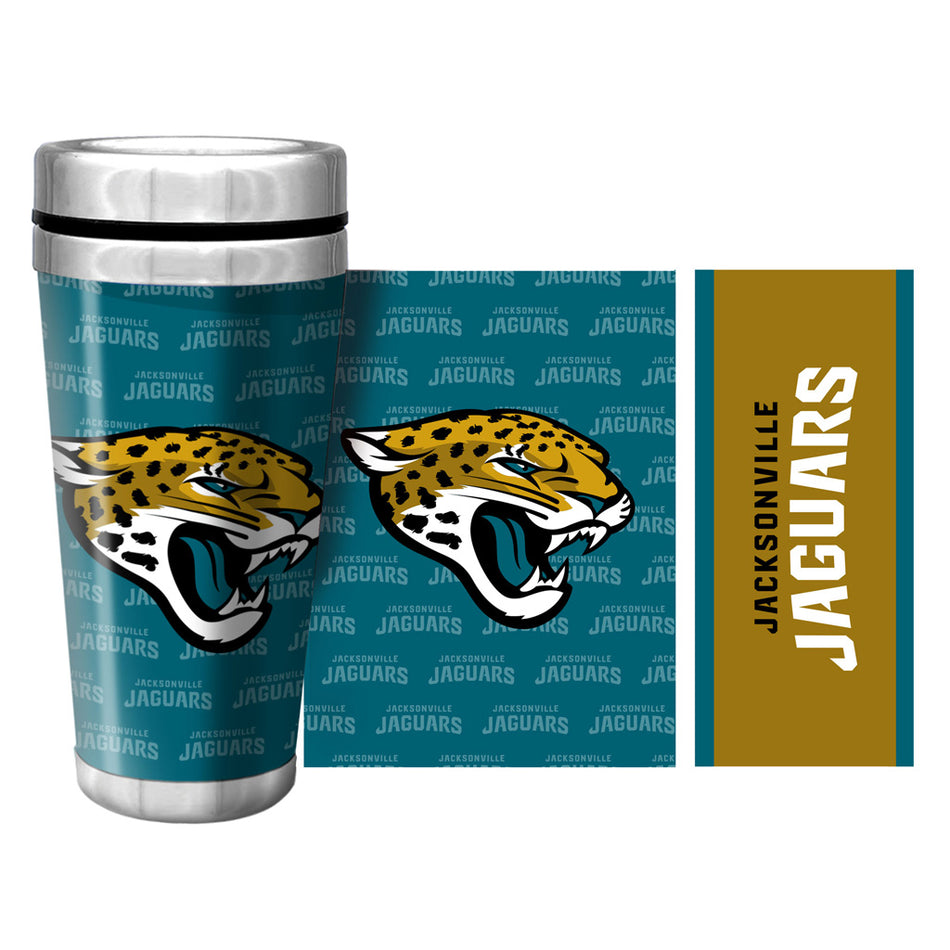 Jacksonville Jaguars Full Wrap Travel Mug