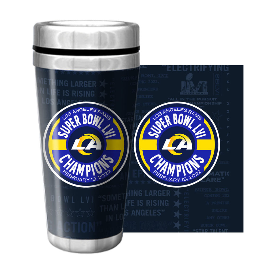 LA Rams 16oz Superbowl 2022 Full Wrap Travel Mug