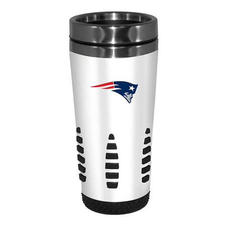 New England Patriots White Huntsville Travel Mug - Sports Decor