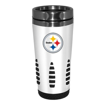 Pittsburgh Steelers White Huntsville Travel Mug - Sports Decor