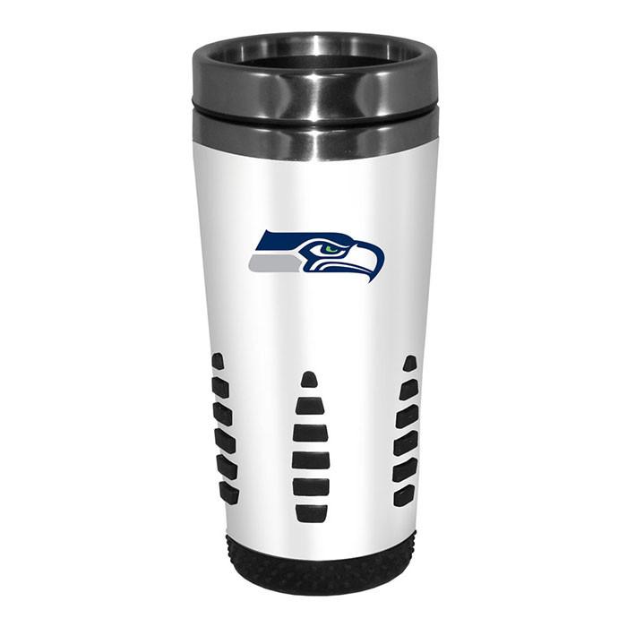 Seattle Seahawks White Huntsville Travel Mug - Sports Decor