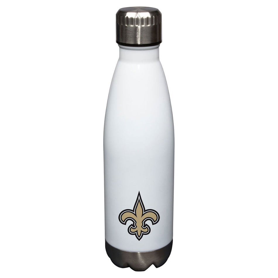 17oz White New Orleans Saints Glacier Water Bottle