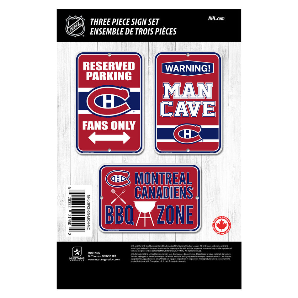 Montreal Canadiens 3 Pack Mini Sign Set