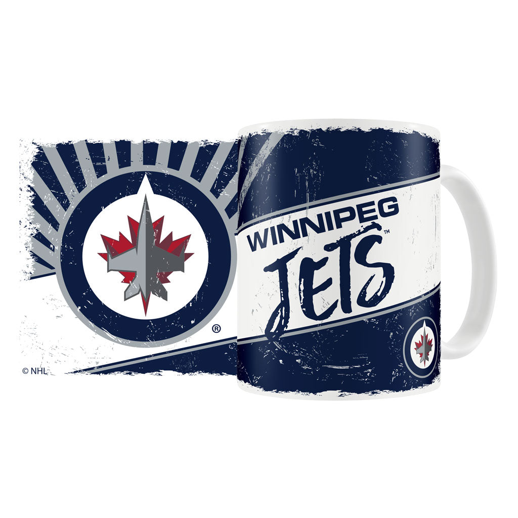 Winnipeg Jets Mug & Coaster Set - 2 Pack 15oz Mugs | 8 Pack Coasters - Sports Decor