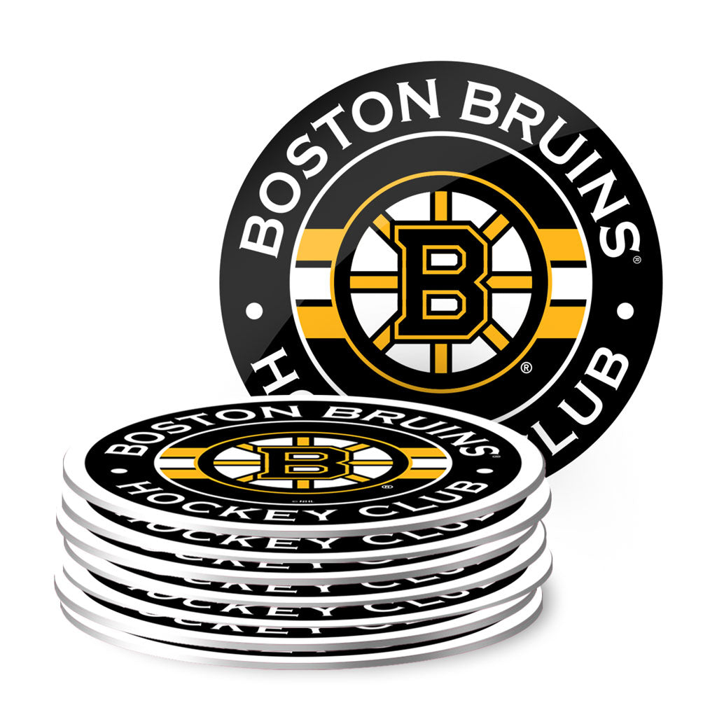 Boston Bruins Mug & Coaster Set - 2 Pack 15oz Mugs | 8 Pack Coasters - Sports Decor