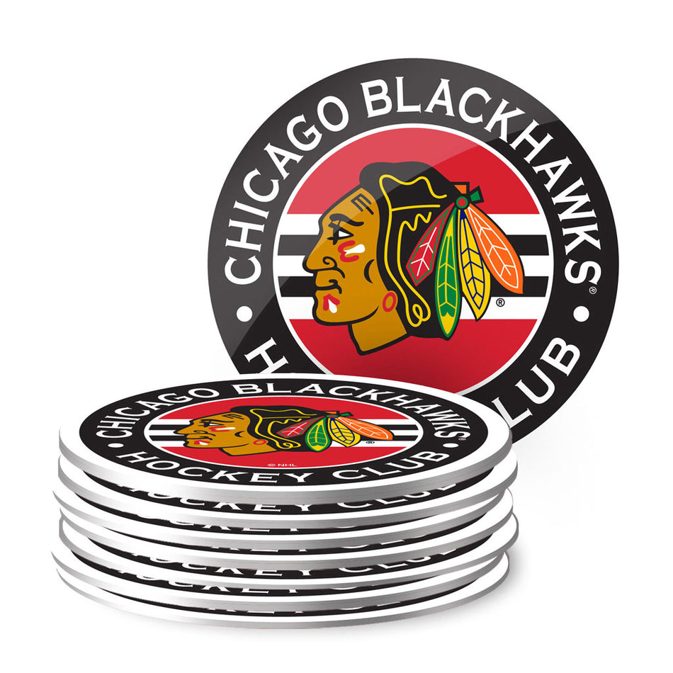 Chicago Blackhawks Coasters - Eight Pack