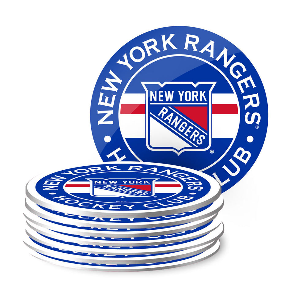 New York Rangers Coasters - Eight Pack Set