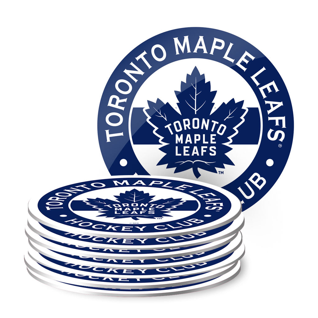 Toronto Maple Leafs Mug & Coaster Set - 2 Pack 15oz Mugs | 8 Pack Coasters - Sports Decor