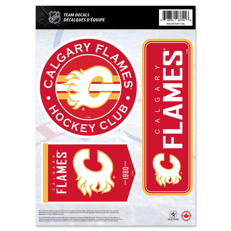 Calgary Flames Fan Decal Set - 8" x 11"